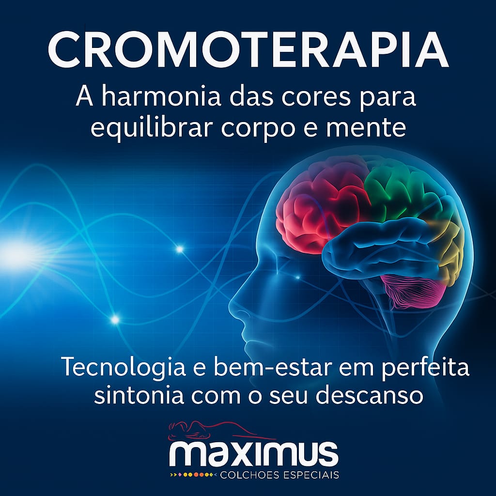 Peça visual sobre cromoterapia da Maximus